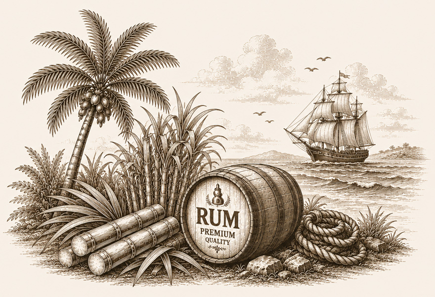 Rum illustration