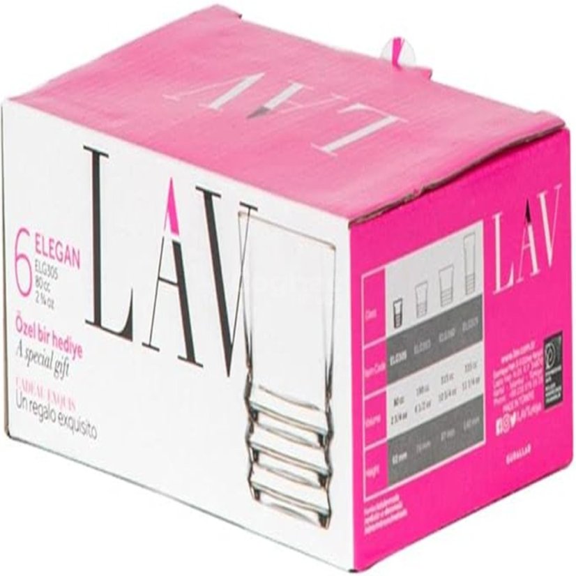 LAV sklenice whisky 80 ml 6 ks