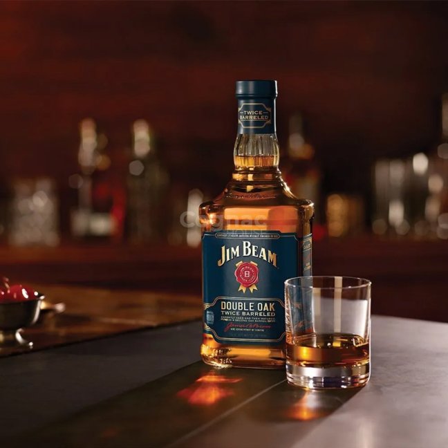 Jim Beam Double Oak 43% 0,7 l (holá lahev)