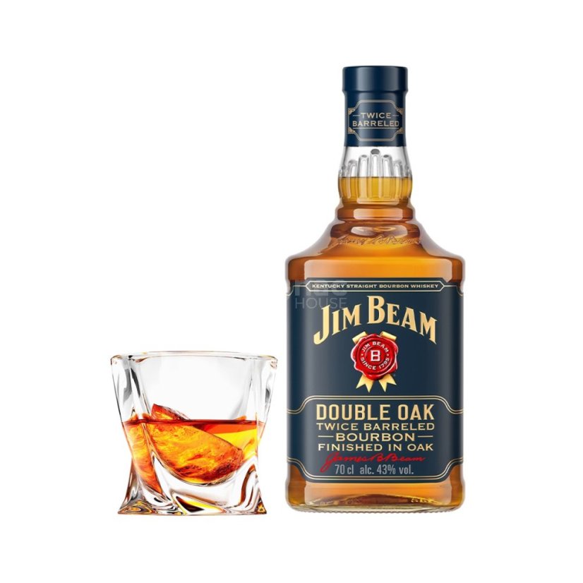 Jim Beam Double Oak 43% 0,7l (holá lahev)