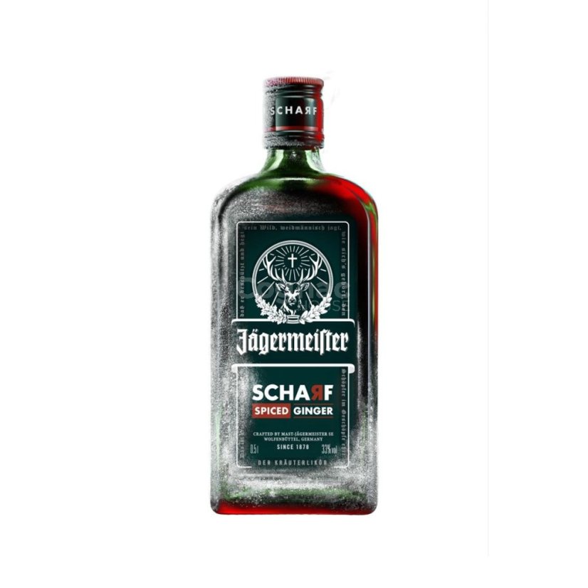 Jägermeister Scharf 33% 0,5l  (holá láhev)