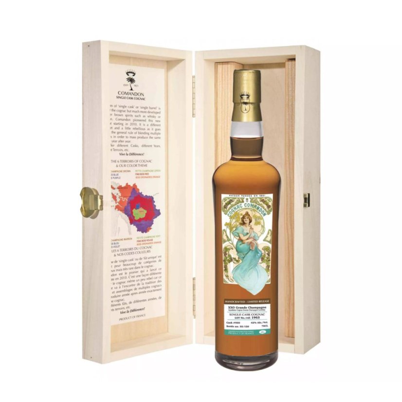 Comandon Rare Cask 1963 Grande Champagne 42% 0,7l (dřevěný box)