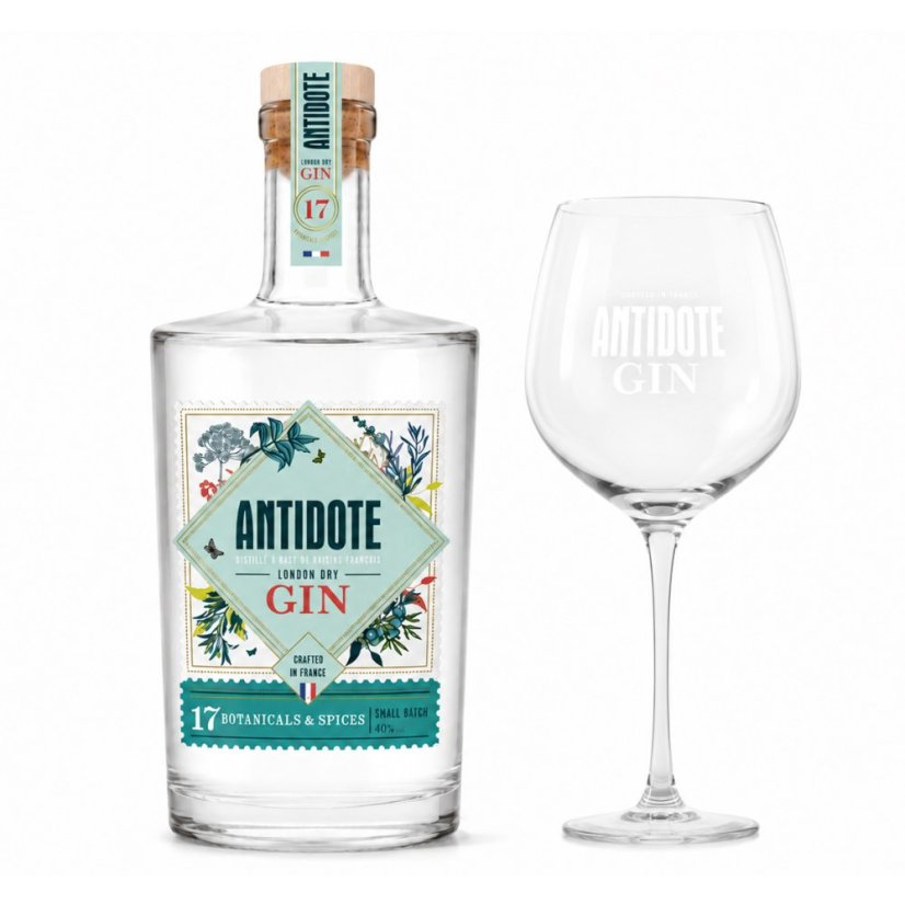 Antidote Gin London Dry 40% 0,7l (dárkové balení)