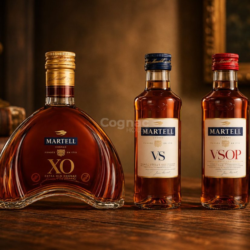 Sada 3x miniatura Martell 40% 3x 0,05l (dárkový set)
