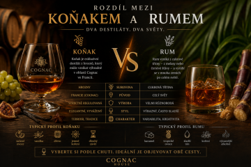 Rozdíl mezi koňakem a rumem – dvě cesty, dva světy